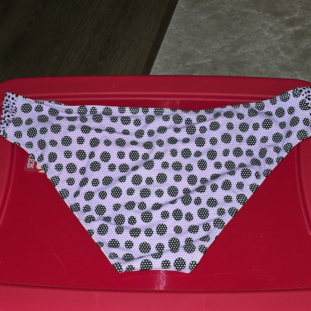 (J29) Purple Polka Dot Bikini Bottoms SZ XL - Picture 3 of 4